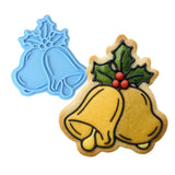 Christmas Bells Cookie Cutter | Stamp | Stencil #2 Xmas / Winter / NYE Cookie Cutter Lady MINI - 2 Inches (5cm) Stamp ONLY 