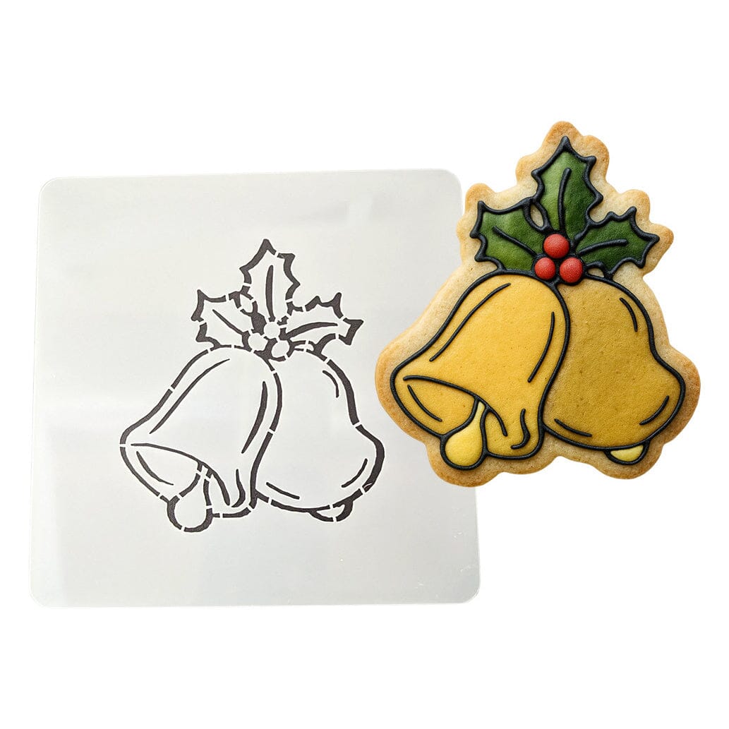 Christmas Bells Cookie Cutter | Stamp | Stencil #2 Xmas / Winter / NYE Cookie Cutter Lady MINI - 2 Inches (5cm) Stencil ONLY 