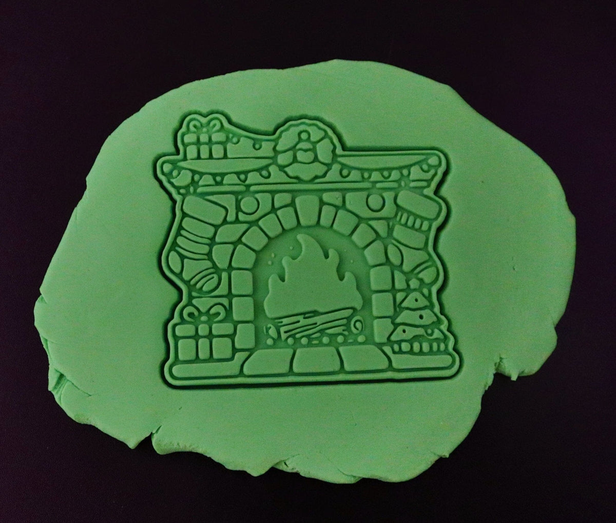 Christmas Mantle Fireplace Stockings Cookie Cutter | Stamp | Stencil - SHARP EDGES - FAST Shipping - Choose Your Own Size! #1 Cookie Cutter Lady 