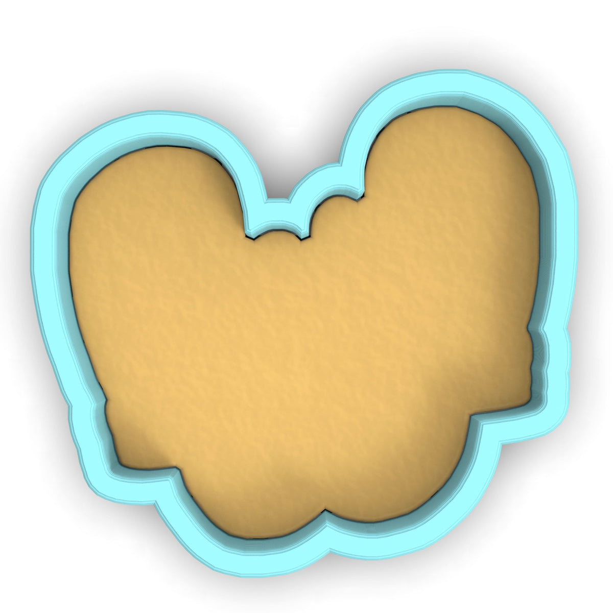 a cookie in the shape of a heart