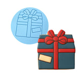 Christmas Present Cookie Cutter | Stamp | Stencil #1 Xmas / Winter / NYE Cookie Cutter Lady MINI - 2 Inches (5cm) Debosser ONLY 