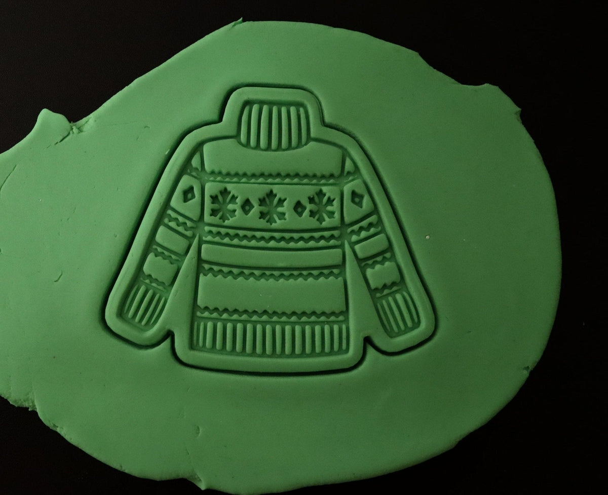 Christmas Sweater Cookie Cutter | Stamp | Stencil #1 Xmas / Winter / NYE Cookie Cutter Lady 