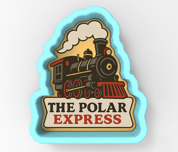 Christmas Train Cookie Cutter | Stamp | Stencil - SHARP EDGES - FAST Shipping - Choose Your Own Size! #1