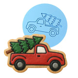 Christmas Tree Truck Cookie Cutter | Stamp | Stencil #3 Xmas / Winter / NYE Cookie Cutter Lady MINI - 2 Inches (5cm) Debosser ONLY 