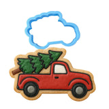 Christmas Tree Truck Cookie Cutter | Stamp | Stencil #3 Xmas / Winter / NYE Cookie Cutter Lady MINI - 2 Inches (5cm) Cookie Cutter ONLY (Outline) 