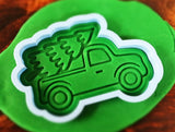 Christmas Tree Truck Cookie Cutter | Stamp | Stencil #3 Xmas / Winter / NYE Cookie Cutter Lady 