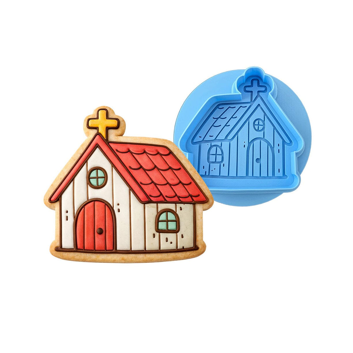 Church Cookie Cutter | Stamp | Stencil #1 Easter / Spring / Flower Cookie Cutter Lady MINI - 2 Inches (5cm) **BUNDLE** Cutter + Debosser 