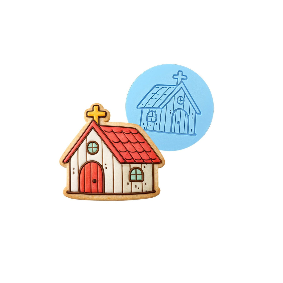 Church Cookie Cutter | Stamp | Stencil #1 Easter / Spring / Flower Cookie Cutter Lady MINI - 2 Inches (5cm) Debosser ONLY 