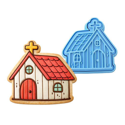 Church Cookie Cutter | Stamp | Stencil #1 Easter / Spring / Flower Cookie Cutter Lady MINI - 2 Inches (5cm) **BUNDLE** Cutter + Stamp 