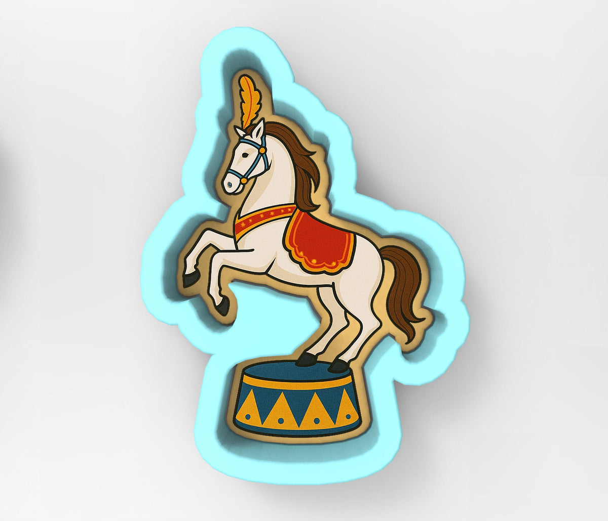 a paper cut out of a carousel horse