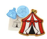Circus Tent Cookie Cutter | Stamp | Stencil - SHARP EDGES - FAST Shipping - Choose Your Own Size! #1 Cookie Cutter Lady LITTLE - 3 Inches (7.62cm) **FULL SET BUNDLE** Cutter + Stamp + Stencil + Debosser **BEST DEAL** 