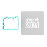 Class of 2024 Cookie Cutter | Stamp | Stencil #2C Wedding / Baby / V Day Cookie Cutter Lady MINI - 2 Inches (5cm) **BUNDLE** Cutter + Stencil 