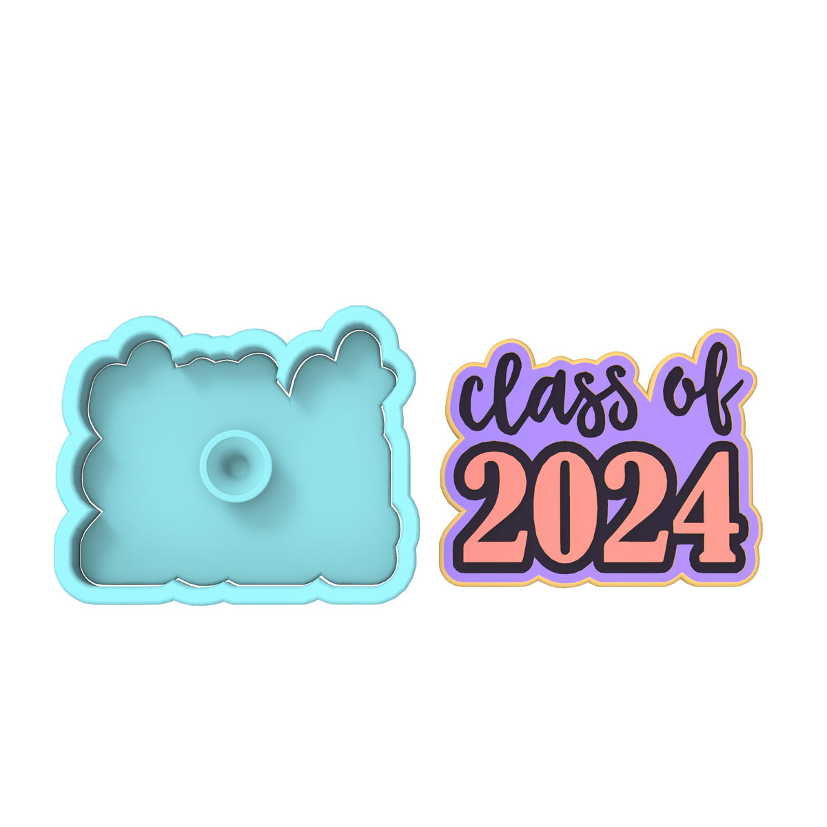 Class of 2024 Cookie Cutter | Stamp | Stencil #2C Wedding / Baby / V Day Cookie Cutter Lady 