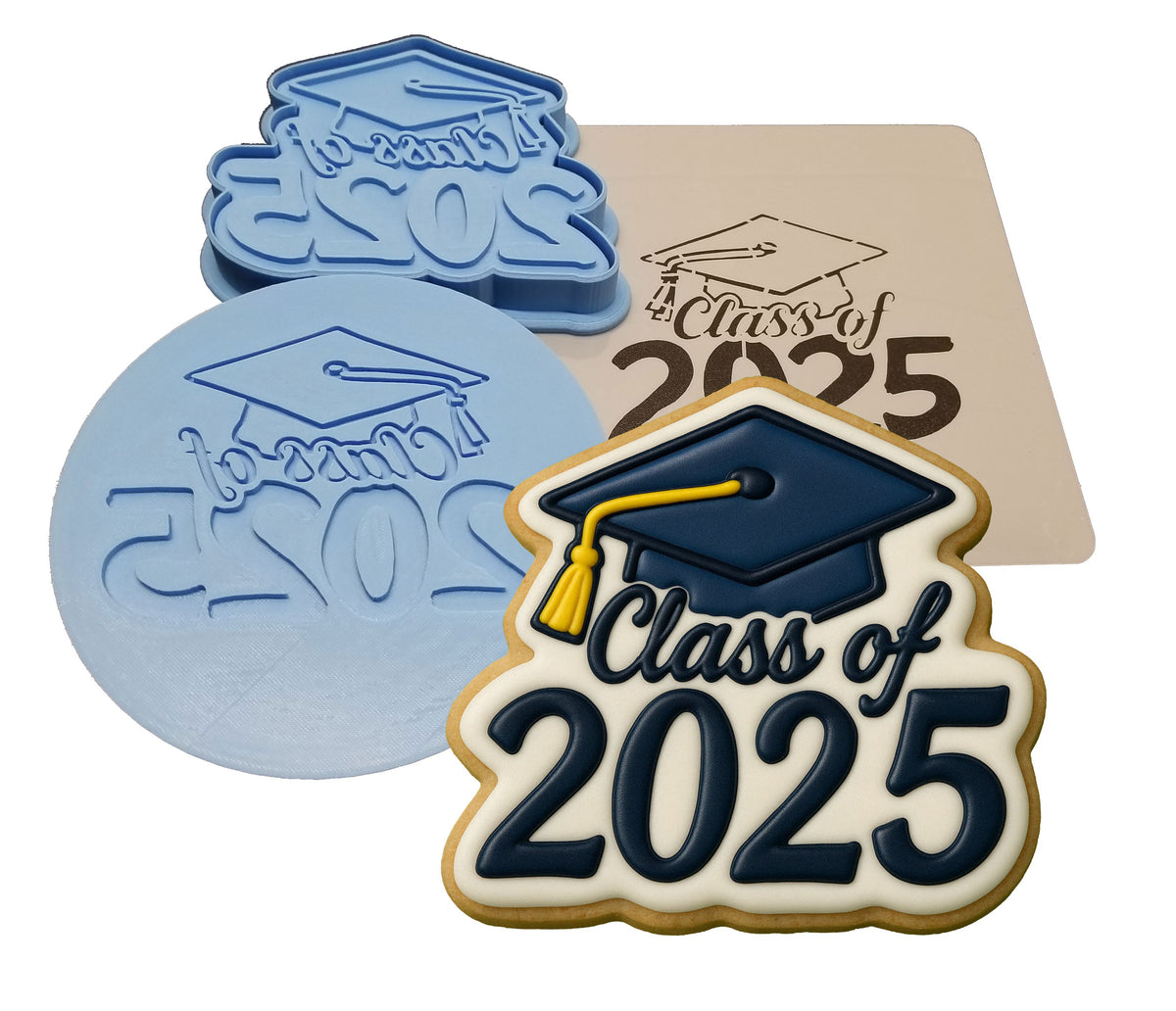 Class of 2025 Bubble Cookie Cutter | Stamp | Stencil - SHARP EDGES - FAST Shipping - Choose Your Own Size! #1
