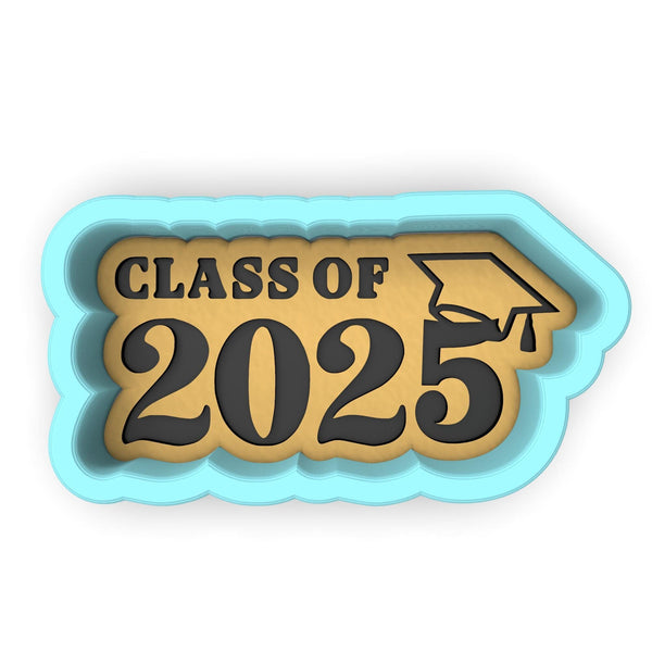 a class of 205 sticker with a graduation cap on it