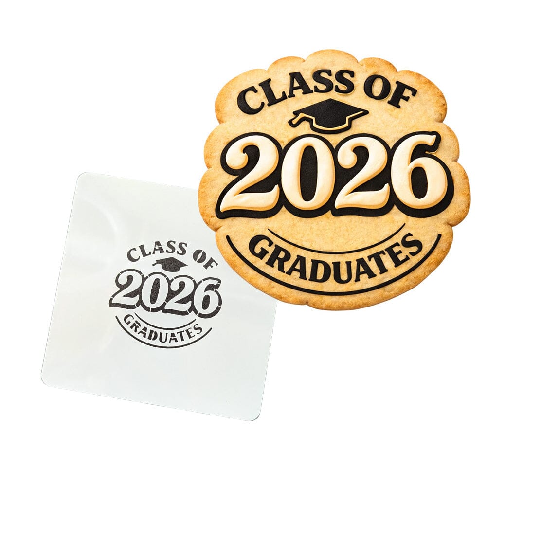 Class of 2026 Graduates 1 Cookie Cutter | Stamp | Stencil - SHARP EDGES - FAST Shipping - Choose Your Own Size! #1 Cookie Cutter Lady LITTLE - 3 Inches (7.62cm) Stencil ONLY 