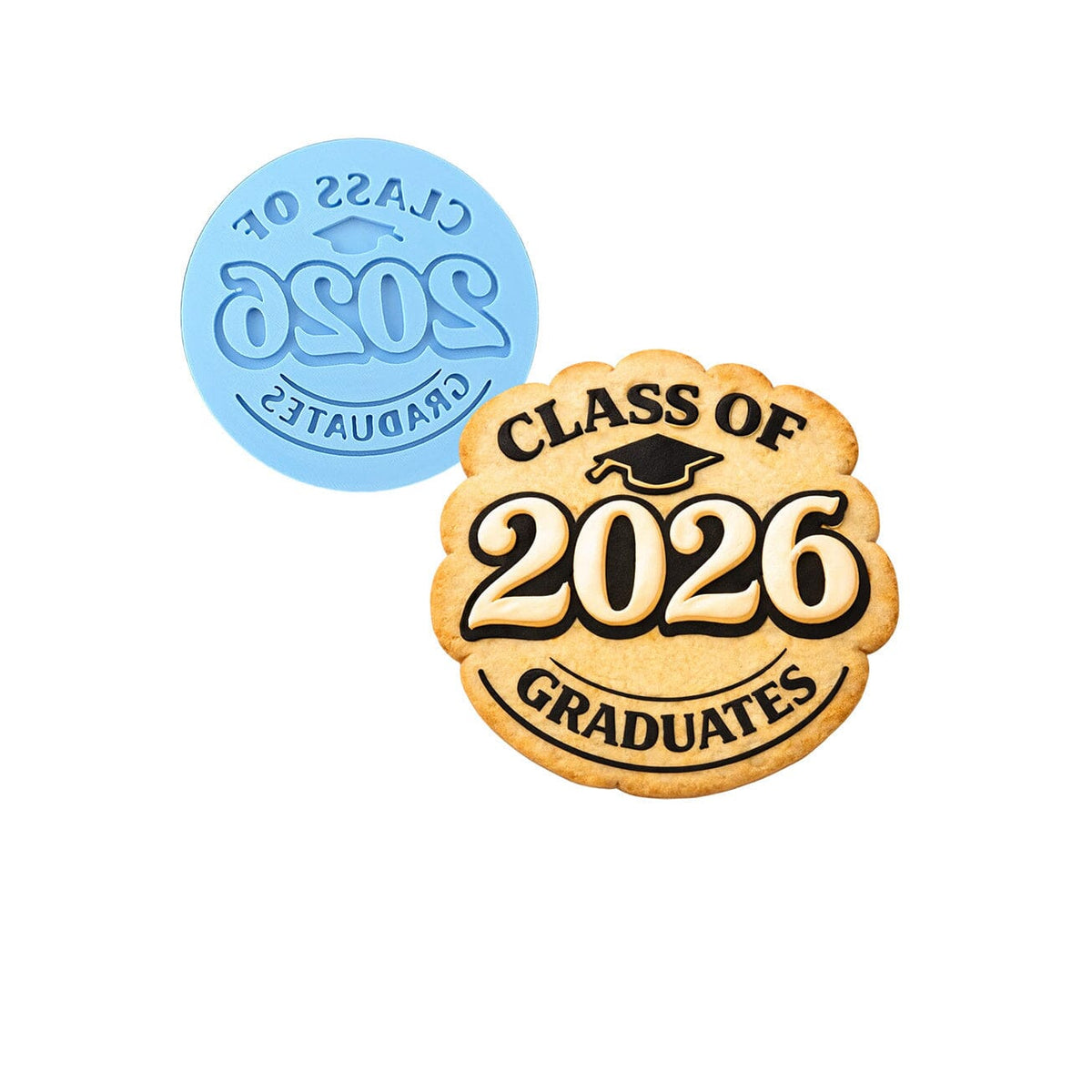 Class of 2026 Graduates 1 Cookie Cutter | Stamp | Stencil - SHARP EDGES - FAST Shipping - Choose Your Own Size! #1 Cookie Cutter Lady LITTLE - 3 Inches (7.62cm) Debosser ONLY 