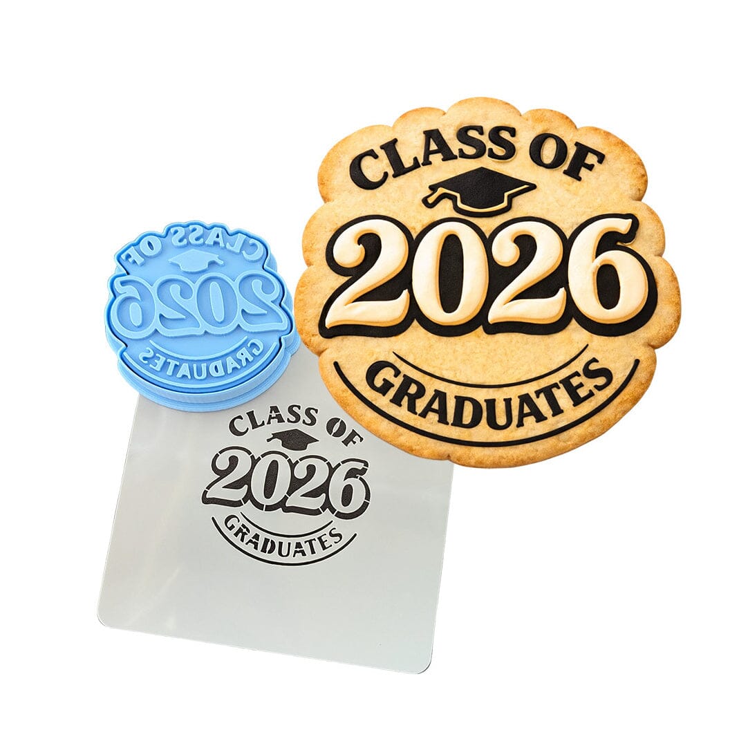 Class of 2026 Graduates 1 Cookie Cutter | Stamp | Stencil - SHARP EDGES - FAST Shipping - Choose Your Own Size! #1 Cookie Cutter Lady LITTLE - 3 Inches (7.62cm) **BUNDLE** Cutter + Stamp + Stencil 