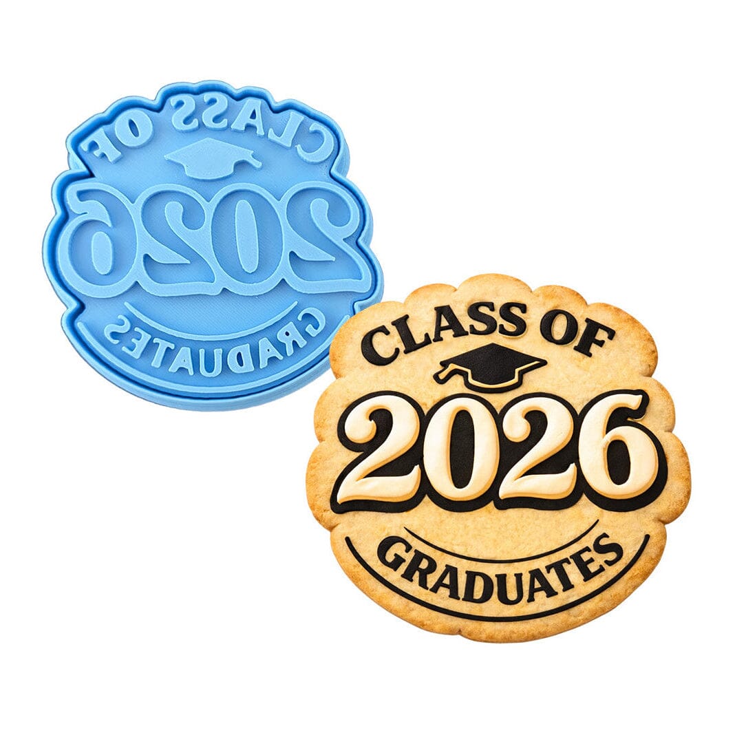 Class of 2026 Graduates 1 Cookie Cutter | Stamp | Stencil - SHARP EDGES - FAST Shipping - Choose Your Own Size! #1 Cookie Cutter Lady LITTLE - 3 Inches (7.62cm) **BUNDLE** Cutter + Stamp 