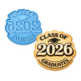 Class of 2026 Graduates 1 Cookie Cutter | Stamp | Stencil - SHARP EDGES - FAST Shipping - Choose Your Own Size! #1 Cookie Cutter Lady LITTLE - 3 Inches (7.62cm) **BUNDLE** Cutter + Stamp 