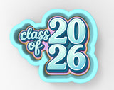 a colorful and stylized graduation or class of 26 logo.