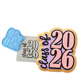 Class of 2026 Vert 2B Cookie Cutter | Stamp | Stencil - SHARP EDGES - FAST Shipping - Choose Your Own Size! #1 Cookie Cutter Lady LITTLE - 3 Inches (7.62cm) **BUNDLE** Cutter + Stamp + Stencil 