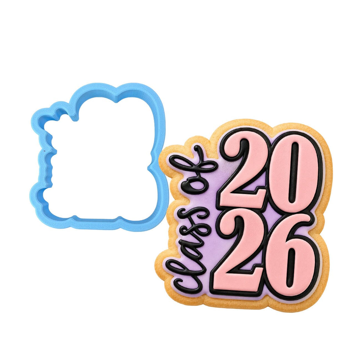 Class of 2026 Vert 2B Cookie Cutter | Stamp | Stencil - SHARP EDGES - FAST Shipping - Choose Your Own Size! #1 Cookie Cutter Lady LITTLE - 3 Inches (7.62cm) Cookie Cutter ONLY (Outline) 