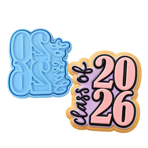 Class of 2026 Vert 2B Cookie Cutter | Stamp | Stencil - SHARP EDGES - FAST Shipping - Choose Your Own Size! #1 Cookie Cutter Lady LITTLE - 3 Inches (7.62cm) **BUNDLE** Cutter + Stamp 