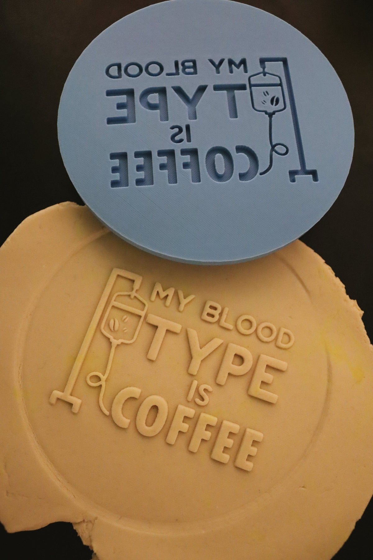 Coffee Blood Type Cookie Cutter | Stamp | Stencil #1 School / Grad Cookie Cutter Lady 