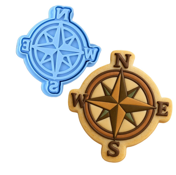 Compass Directions 1 Cookie Cutter | Stamp | Stencil - SHARP EDGES - FAST Shipping - Choose Your Own Size! #1 Cookie Cutter Lady LITTLE - 3 Inches (7.62cm) **BUNDLE** Cutter + Stamp 