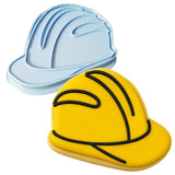a cookie with a hard hat on top of it