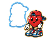 Cool Heart Backwards Hat Cookie Cutter | Stamp | Stencil - SHARP EDGES - FAST Shipping - Choose Your Own Size! #1 Cookie Cutter Lady LITTLE - 3 Inches (7.62cm) Cookie Cutter ONLY (Outline) 