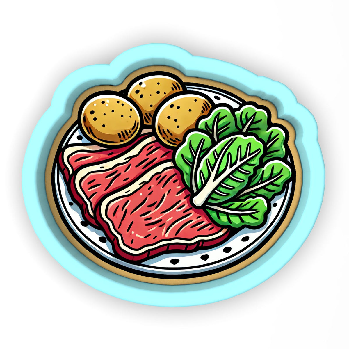 Corned Beef and Cabbage 1 Cookie Cutter | Stamp | Stencil - SHARP EDGES - FAST Shipping - Choose Your Own Size! #1