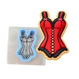 Corset Cookie Cutter | Stamp | Stencil #1 Bachelorette & Bachelor Cookie Cutter Lady MINI - 2 Inches (5cm) **BUNDLE** Cutter + Stencil 