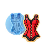 Corset Cookie Cutter | Stamp | Stencil #1 Bachelorette & Bachelor Cookie Cutter Lady MINI - 2 Inches (5cm) **BUNDLE** Cutter + Debosser 