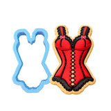 Corset Cookie Cutter | Stamp | Stencil #1 Bachelorette & Bachelor Cookie Cutter Lady MINI - 2 Inches (5cm) Cookie Cutter ONLY (Outline) 