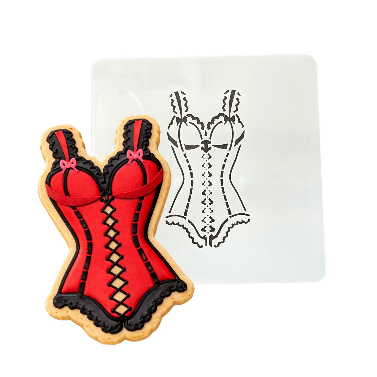 Corset Cookie Cutter | Stamp | Stencil #1 Bachelorette & Bachelor Cookie Cutter Lady MINI - 2 Inches (5cm) Stencil ONLY 