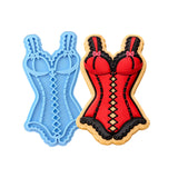 Corset Cookie Cutter | Stamp | Stencil #1 Bachelorette & Bachelor Cookie Cutter Lady MINI - 2 Inches (5cm) Stamp ONLY 