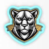 a black and white picture of a tiger's face