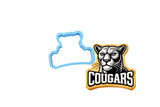 Cougar Words Black and White 1 Cookie Cutter | Stamp | Stencil - SHARP EDGES - FAST Shipping - Choose Your Own Size! #1 Cookie Cutter Lady LITTLE - 3 Inches (7.62cm) Cookie Cutter ONLY (Outline) 