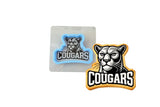Cougar Words Black and White 1 Cookie Cutter | Stamp | Stencil - SHARP EDGES - FAST Shipping - Choose Your Own Size! #1 Cookie Cutter Lady LITTLE - 3 Inches (7.62cm) **BUNDLE** Cutter + Stencil 