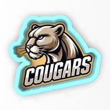 a cougars logo on a white background