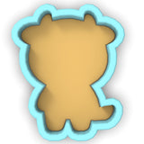 a cookie shaped like a teddy bear on a white background