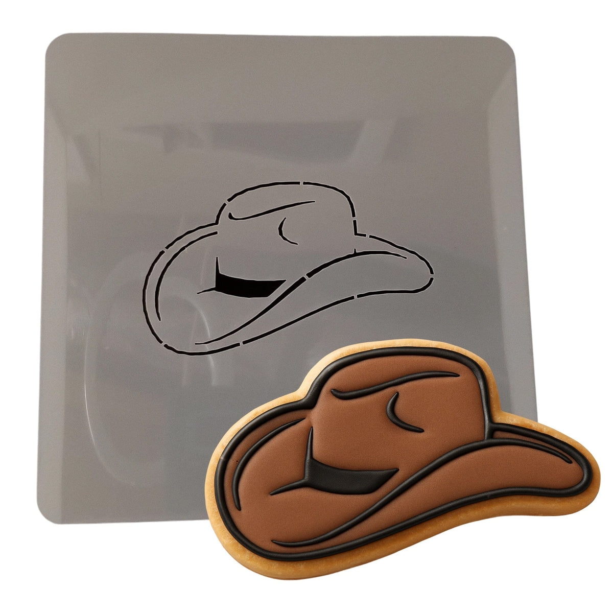 Cowboy Hat Cookie Cutter | Stamp | Stencil #1 Miscellaneous Cookie Cutter Lady 