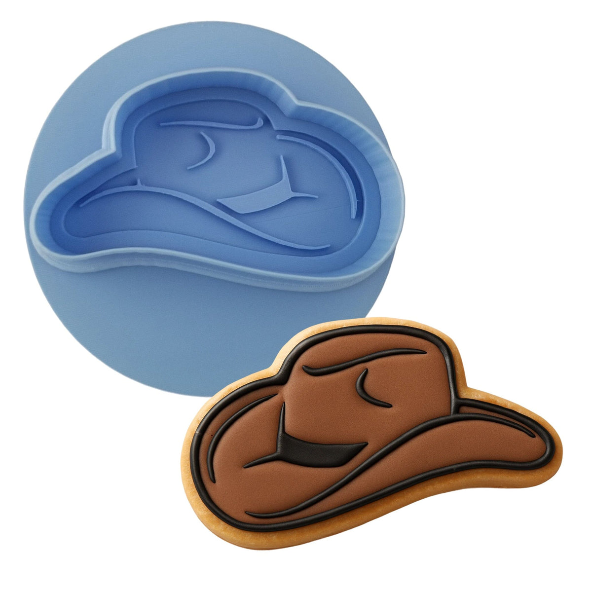 Cowboy Hat Cookie Cutter | Stamp | Stencil #1 Miscellaneous Cookie Cutter Lady 