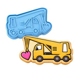 Crane Love Cookie Cutter | Stamp | Stencil #1 Comic Book / Vehicles Cookie Cutter Lady MINI - 2 Inches (5cm) **BUNDLE** Cutter + Stamp 