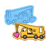 Crane Love Cookie Cutter | Stamp | Stencil #1 Comic Book / Vehicles Cookie Cutter Lady MINI - 2 Inches (5cm) Stamp ONLY 
