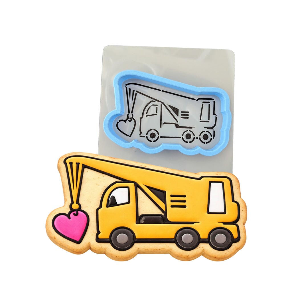 Crane Love Cookie Cutter | Stamp | Stencil #1 Comic Book / Vehicles Cookie Cutter Lady MINI - 2 Inches (5cm) **BUNDLE** Cutter + Stencil 