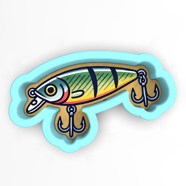 Crankbait Fishing Lure 2 Cookie Cutter | Stamp | Stencil - SHARP EDGES - FAST Shipping