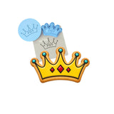 Crown Cookie Cutter | Stamp | Stencil #1 Girly / Dolls / Princess Cookie Cutter Lady MINI - 2 Inches (5cm) **FULL SET BUNDLE** Cutter + Stamp + Stencil + Debosser **BEST DEAL** 
